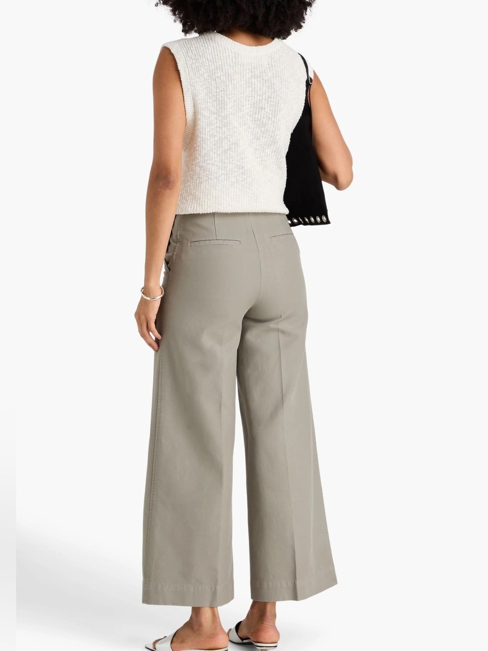 TOTEME Dove Wide Leg Trousers 34 US 2 100% Organic Cotton - Picture 3 of 11